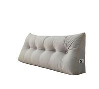 Grand coussin de lecture - 150 x 50 x 20 cm - Oreiller de tête de lit avec housse amovible - Oreiller de dossier TV pour réduire la pression - Coussin de soutien lombaire doux pour douleurs cervicales