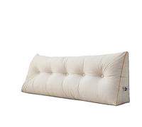 Grand coussin de lecture - 200 x 50 x 20 cm - Tête de lit avec housse amovible - Oreiller de dossier TV pour réduire la pression - Coussin de soutien lombaire doux pour douleurs cervicales