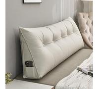 Grand Coussin De Lecture De Luxe en Coin, Repos Triangulaire Relax Lavable, Idéal pour La Méditation Au Lit, Regarder La Télévision Ou Jouer, F, 120x20x50cm