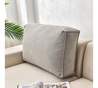 Grand coussin de lecture rectangulaire pour tête de lit, coussin lombaire pour lit ou canapé - Coussin de positionnement du dossier en coton super doux