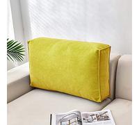 Grand coussin de lecture rectangulaire pour tête de lit, coussin lombaire pour lit ou canapé - Coussin de positionnement du dossier en coton super doux