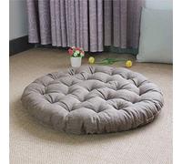 Grand coussin de méditation carré pour yoga - Tatami en lin épais et rembourré - Siège doux pour enfants, animaux domestiques - Coussin de sol rond