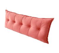 Grand coussin dossier triangulaire amovible et lavable - Coussin cale pour lecture et relaxation - Pour chambre à coucher, canapé, tête de lit (Rose, 180 x 50 x 15 cm)