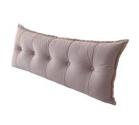 Grand coussin dossier triangulaire - Coussin de lecture avec housse amovible lavable - Support lombaire - Coussin cale pour tête de lit - Pour canapé et chambre à coucher (180 x 50 x 15 cm) - Rose