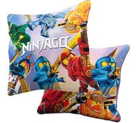 'Grand coussin Lego Ninjago Motif Fire - 40 cm x 40 cm - Nouveau et Ovp - Coussin Déco - Coussin - Coussin de voiture - Auto Coussin