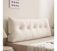Grand coussin lombaire triangulaire - Coussin de lecture triangulaire pour canapé et lit, traversin doux avec housse amovible, parfait pour se détendre, jouer et lire - 120 x 40 x 12 cm