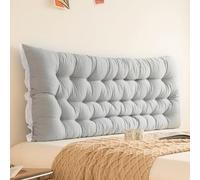 Grand coussin pour tête de lit Queen size, coussin de dossier pour lit queen size, coussin long soutien lombaire pour s'asseoir dans le lit, gris argenté, 150 x 50 x 5 cm, confort et relaxation