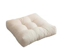 Grand coussin rehausseur épais et doux pour chaises de salle à manger, bureau, jardin, grossesse, personnes âgées, post-chirurgie (blanc, 55 x 55 cm)