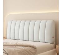 Grand coussin rembourré pour tête de lit - Coussin de lit d'angle pour lits superposés - Housse amovible - Gris - 119,4 cm - Taille complète