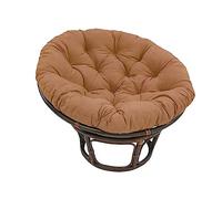Grand Coussin Rond pour Chaise Papasan - Épais pour Chaise Suspendue Extérieure, Siège pour Panier Suspendu en Rotin, Remplacement pour Nid d'Oeuf (Couleur : Café)