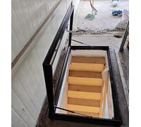 Grand couvercle de toit vitré commercial, 76 cm x 91 cm, panneau d'accès pour puits de lumière de toit de villa/loft, couvercle de fenêtre pour véranda/cave/usine