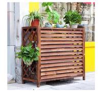 Grand Couverture De Climatiseur À Persiennes Écran De Clôture De Climatiseur Cache Climatiseur Extérieur Support De Climatiseur Bois Massif Balcon Décoratif Grille (Size : L110 X W50 X H85cm)