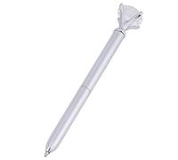 Grand Cristal Diamant, Stylo Bille Rétractable en Métal avec Cristal, Élégant et Pratique pour Étudiant École Fournitures de Bureau (Argent)