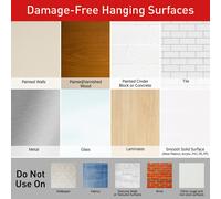 Grand crochet Command 17083B avec bandes résistantes à l'eau (paquet de 1, 1 ...