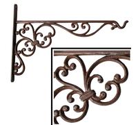 Grand Crochet Murale Décoratif En Fonte