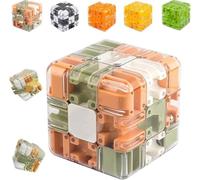 Grand Cube Labyrinthe 3D, Casse-tête captivant, Puzzle d'entraînement cérébral pour la Perception Spatiale, Jouet sensoriel éducatif, Cadeau pour Enfants et Adultes (A)