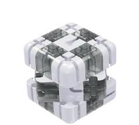 Grand Cube Labyrinthe 3D - Jouet Stimulant pour Les Cerveaux, Cube Magique 3D à Billes, Puzzle d'entraînement cérébral, Jeu éducatif et de Concentration (Grey)