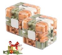 Grand Cube Labyrinthe 3D, Jouet Stimulant pour l'esprit, Jouet D'entraînement Cérébral pour Développer La Logique Et La Perception Spatiale, Jeu De Réflexion pour Enfants Et Adultes Orange-Green 2pcs