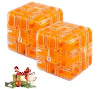 Grand Cube Labyrinthe 3D, Jouet Stimulant pour l'esprit, Jouet D'entraînement Cérébral pour Développer La Logique Et La Perception Spatiale, Jeu De Réflexion pour Enfants Et Adultes Orange 2pcs