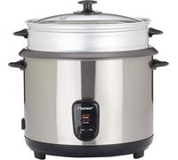 Grand Cuiseur À Riz Avec Panier Vapeur Et Fonction Maintien Au Chaud,2,8 L,1000 W,Acier Inoxydable,Argent