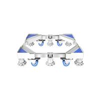 Grand Cuisinière Base avec 4 Roues et Frein À Pied Sèche-Linge Réduction du Bruit Antichoc Support Réglable 86-118cm Meubles Chariot De Transport Stabilité Socle Lave Linge (6 pieds 4 roues)