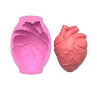 Grand cœur humain en silicone - Moules d'Halloween | Gâteau en forme de cœur anti-adhésif pour la pâtisserie, outil de cuisine pour gâteaux, bonbons, sucre et chocolat, décoration de dessert