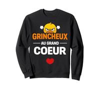 Grand Cœur Humour Drôle Homme Je suis Un Grincheux Sweatshirt