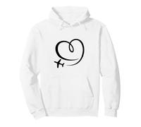 Grand cœur pour Ceux Qui Aiment Les Avions et Les Cadeaux de Voyage Sweat à Capuche