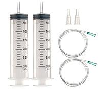 Grand cylindre en plastique 300 ml avec tuyau pour laboratoires scientifiques, irrigation de jardin, industrie (2, 300 ml)