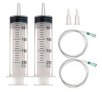 Grand cylindre en plastique de 200 ml avec tuyau pour laboratoires scientifiques, arrosage de jardin, industrie (2, 200 ml)