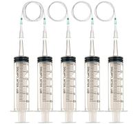 Grand cylindre en plastique de 60 ml avec tuyau pour laboratoires scientifiques, arrosage de jardin, industrie (10, 60 ml)