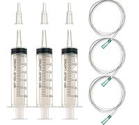 Grand cylindre en plastique de 60 ml avec tuyau pour laboratoires scientifiques, arrosage de jardin, industrie (3, 60 ml).