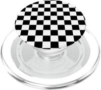 Grand Damier Classique Noir/Blanc PopSockets PopGrip pour MagSafe
