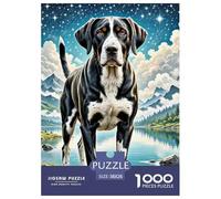 Grand Danois 1000 Pièces Puzzle Difficile Et Stimulant sur Jeu Éducatif De Décoration Familiale Parfaite Un Jouet De Jeu 38x26cm/1000pcs