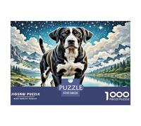 Grand Danois 1000 Pièces Puzzle pour Enfants À Partir De 14 Ans, Défi Jouets, Cadeau, Jouet pour Enfant, Jeu Éducatif, Qualité Premium 38x26cm/1000pcs