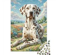 Grand Danois Puzzles 1000 Pièces Cadeau Unique Jeu Éduchatif Challenge Toy À De Qualité Supérieure Peinture Art pour Adultes Et Enfants À Partir De 12 Ans 1000pcs (75x50cm)