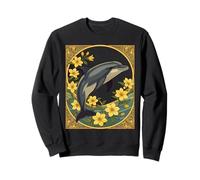 Grand Dauphin commun avec Fleurs de Jasmin Jaune Sweatshirt