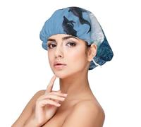 Grand dauphin commun,Bonnet de nuit en satin pour adulte - Bonnet de nuit élastique pour femme, couvre-cheveux de nuit