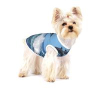 Grand Dauphin commun,T-Shirt sans Manches en Coton pour Animaux de Compagnie, Gilet Respirant, Extensible et Doux,S
