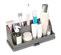 Grand de Brosse à Dents en Silicone pour Salle de Bain, avec 7 Sections et Trous de vidange pour Un Rangement soigné sur Le comptoir, de Rangement de capacité
