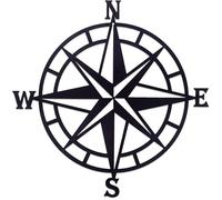 Grand décor mural décoratif de boussole nautique de 28 cm