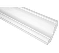 GRAND DECOR Plafond moderne en mousse dure et flexible - 2 m moulures de plafond lisses, profilé en stuc, moulures décoratives (10 m, blanc P805)