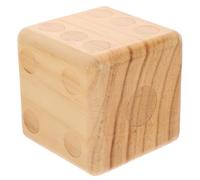 Grand Dés de Jeu en Bois pour Fête, Jardin et Activités | Cube Beige à Gros Points, Bords Arrondis Polis, Usage Intérieur Extérieur, Familles et Enseignants