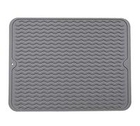 Grand dessous de plat ondulé en silicone, dessous de plat, dessous de plat en caoutchouc, tapis de séchage de la vaisselle, tapis d'égouttement, tapis antidérapant et isolant thermique 40 x 30 cm
