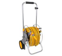 Grand dévidoir chariot métallique avec tuyau de 30 m et raccords HOZELOCK 2461R0000