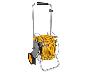 Grand dévidoir chariot métallique avec tuyau de 30 m et raccords HOZELOCK 2461R0000