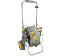 Grand dévidoir chariot métallique avec tuyau de 30m et raccords - HOZELOCK - 2461R0000