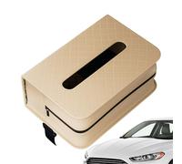 Grand distributeur de serviettes de voiture en cuir synthétique avec bandes élastiques - Boîte à mouchoirs cubique - Pour maison, bureau, cuisine, commode, salle de bain, chambre à coucher, bureau