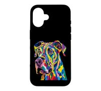 Grand Dogue géométrique Pop Art Gros Plan Portrait Visage de Chiot Coque pour iPhone 16
