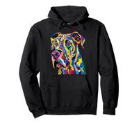 Grand Dogue géométrique Pop Art Gros Plan Portrait Visage de Chiot Sweat à Capuche